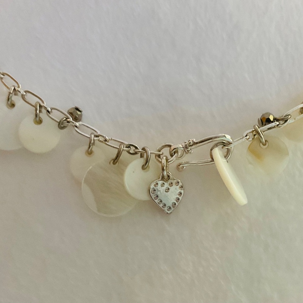 Stella & Dot Toujours MOP Coin Necklace 38" - Picture 4 of 6
